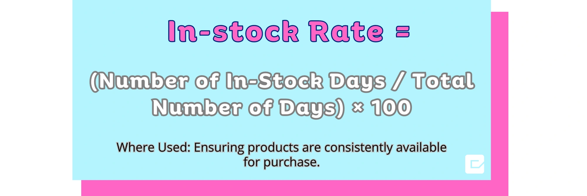 In-stock rate in Amazon KPI metrics