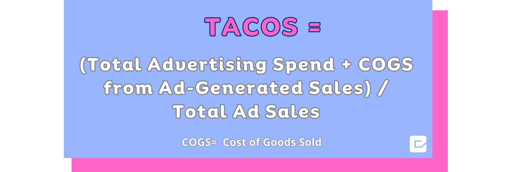 TACOS in Amazon KPI metrics