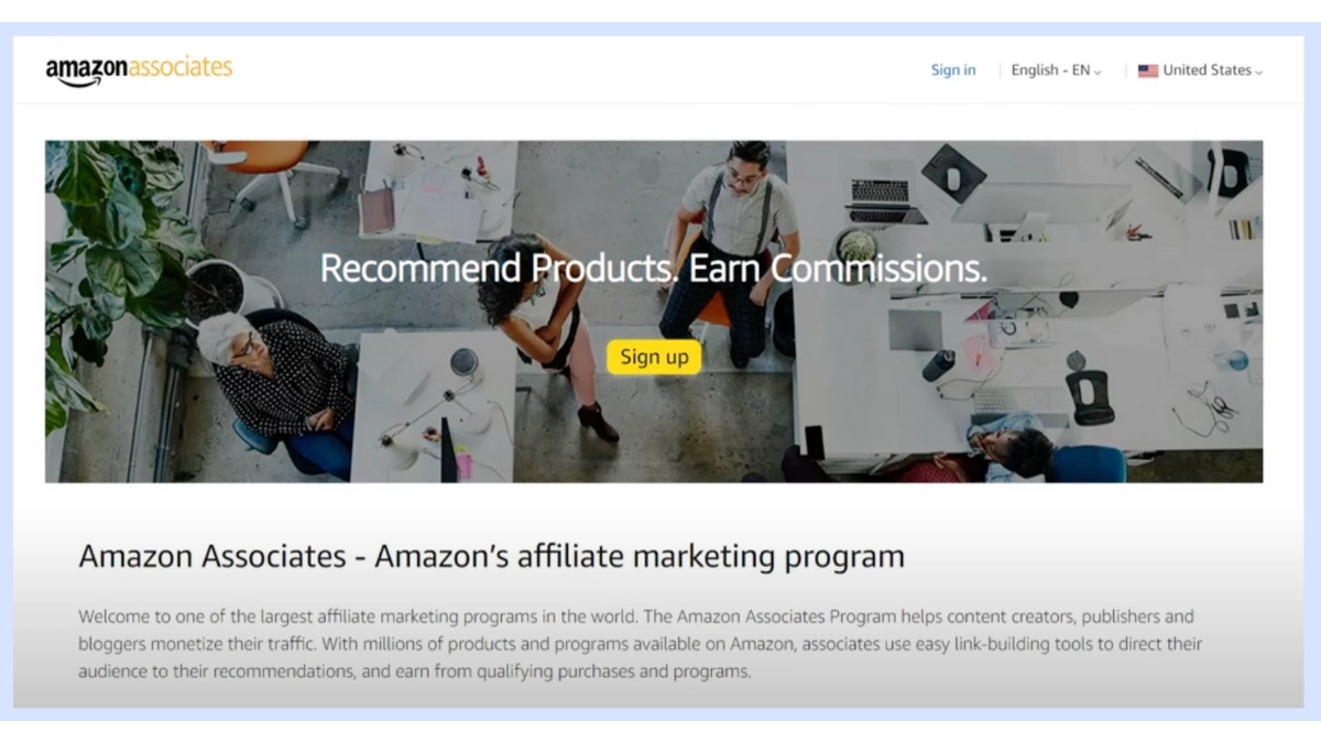 How to sign up for an Amazon affiliate program