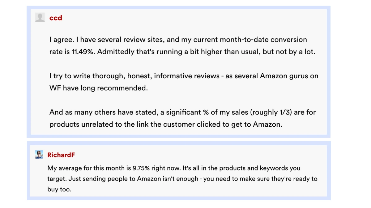 real life examples of Amazon affiliates making money