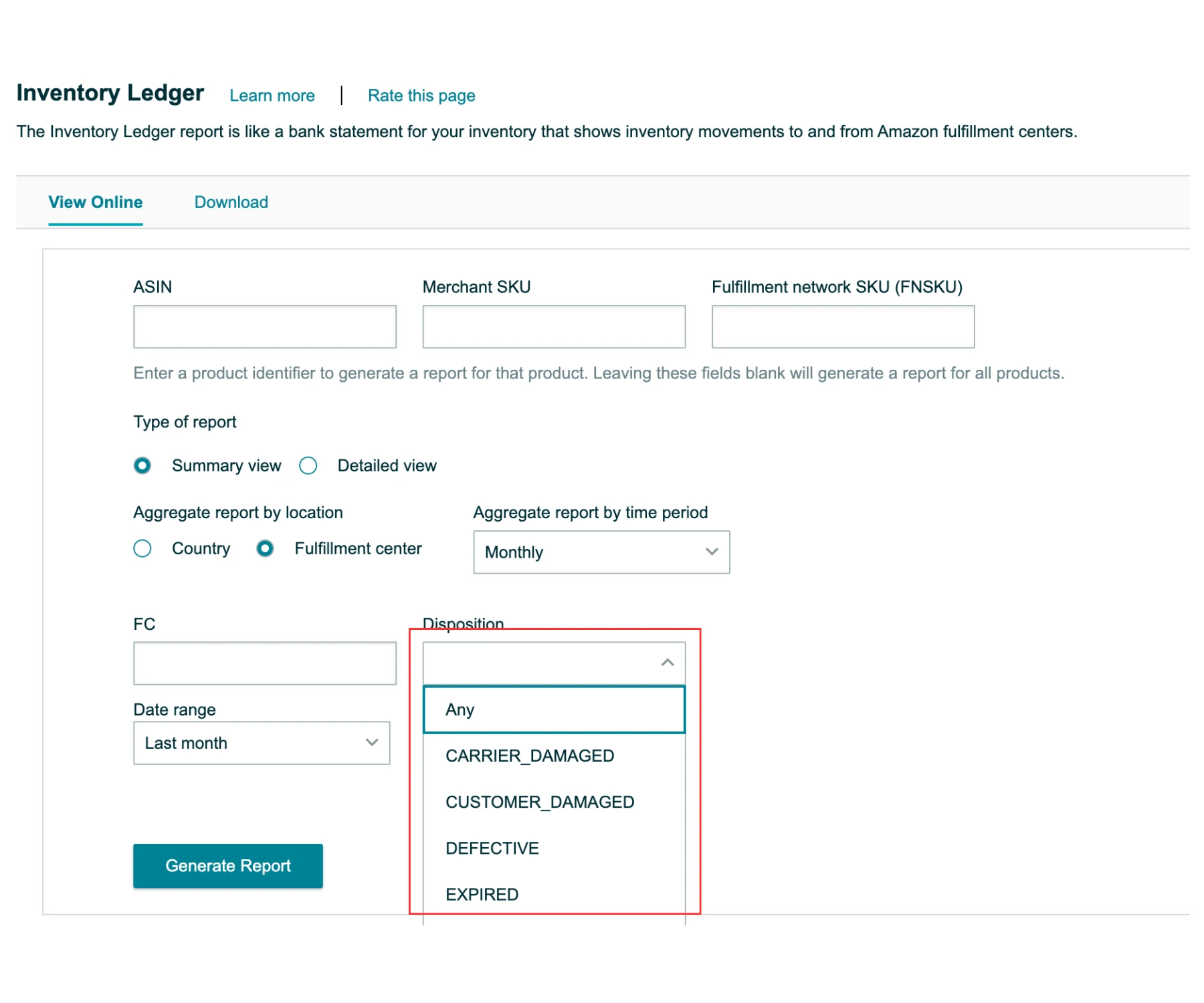 Check your inventory ledger